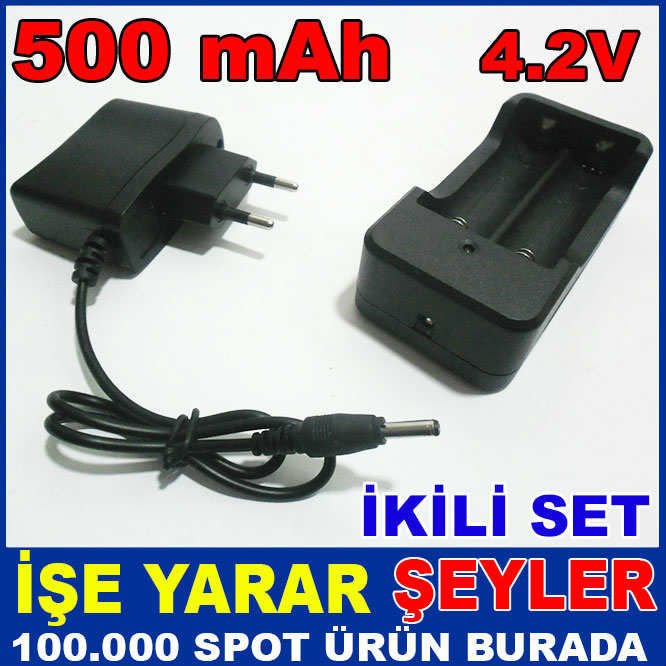 Lİ-LON ÇİFT PİL İÇİN İKİLİ 18650 PİL ŞARJ CİHAZI