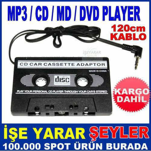 OTO ARAÇ CEP TELEFONU KASET ADAPTÖRÜ 120cm KABLO-1