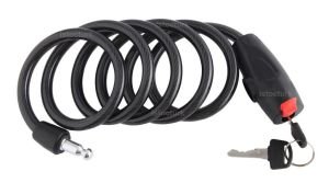 UzunBoy 2 Metre Kalın Motosiklet Kilidi 2 Anahtarlı Güvenli Kilit Pvc Kaplı Paslanmaz Çelik Halatlı