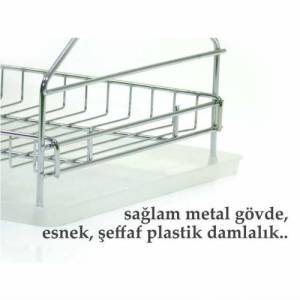 Çift kat demonte tabaklık 516 Bulaşık Sepeti Kalp md paslanmaz bulaşık kurutucu tabaklık 33x43x35cm