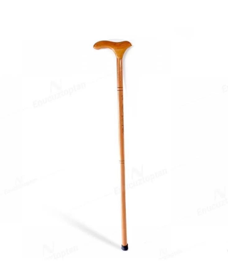 Kiraz Ağacından 92 cm Baston Ahşap Vernikli Asa Yaşam Boyu Garantilidir