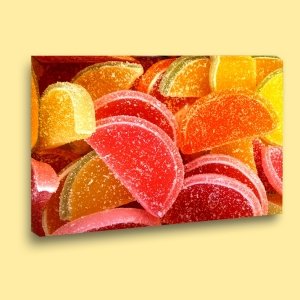 RENKLİ MEYVELİ JÖLE 7 değişen ölçü ORİJİNAL KANVAS TABLO