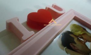 ROMANTİK YATAY VE DİKEY BEYAZ-PEMBE ÇERÇEVE