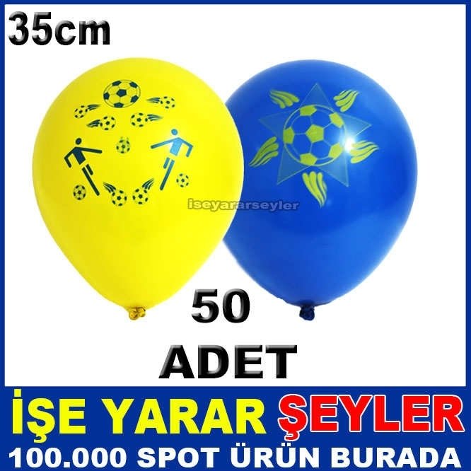 SARI ve LACİVERT RENKLERDE 50 ADET BALON