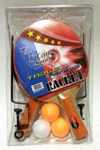 10cm Saplı 2 Raket ve 4cm Çaplı 3 Toplu Fileli Masa Tenis Seti
