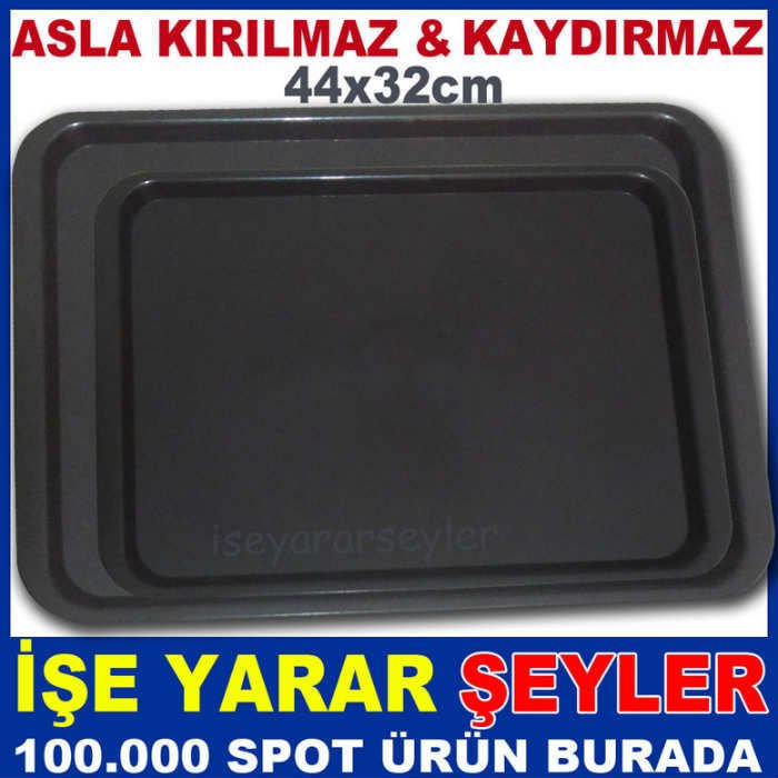 ASLA KIRILMAYAN KAYDIRMAYAN SERVİS TEPSİSİ 44cm