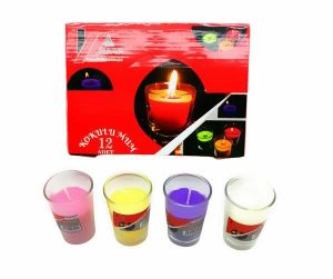KOKULU RENKLİ BARDAK MUM