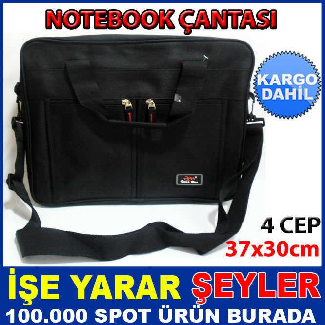 KAUÇUK KORUMALI 4 CEPLİ  NOTEBOOK ÇANTASI KD