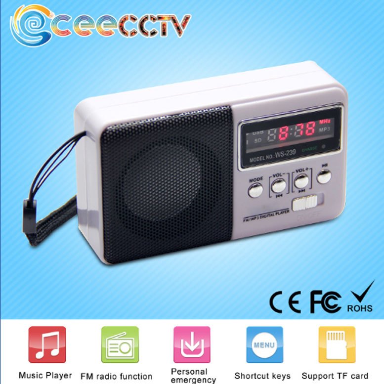 Şarjlı Portatif Fm Radyo, USB giriş,SD-TF Kart Destekli Müzik Kutusu Güçlü Hoparlörlü Müzik Çalar