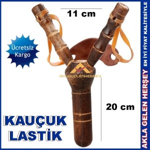 BAMBU AĞACINDAN KAUÇUK LASTİK DAYANIKLI SAPAN OYUNCAK AV ALETİ