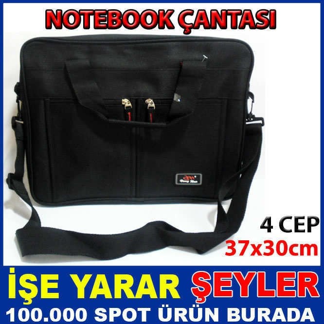 KAUÇUK KORUMALI 4 CEPLİ  NOTEBOOK ÇANTASI