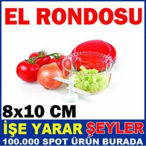 PRATİK RONDO ÇİFT ÇELİK BIÇAKLI AVUÇ İÇİ MANUEL EL RONDOSU SOĞAN DOMATES DOĞRAYICI KIYICI EL RONDOSU