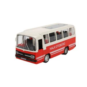 Maxx Wheels Sesli ve Işıklı Nostaljik Halk Otobüsü 15 cm. 1 Adet Fiyatıdır