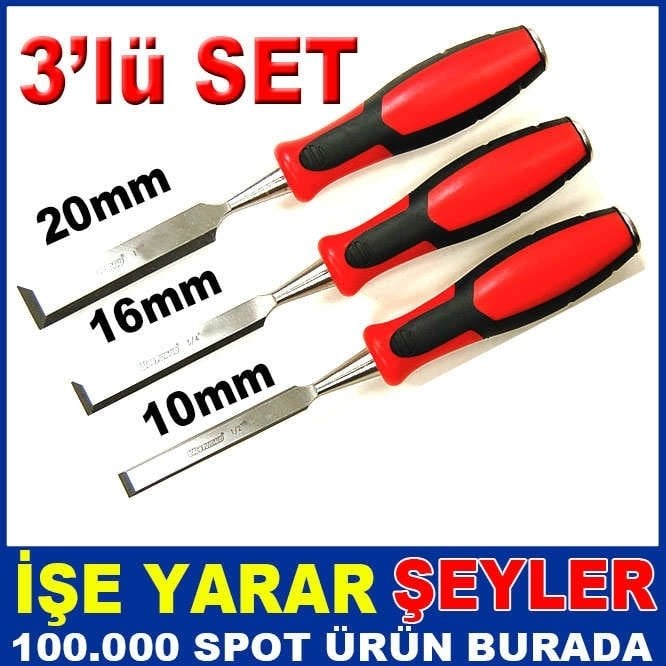 3'LÜ SET KAYMAZ İZOLE SAPLI ÇELİK İSKARPİLE SETİ