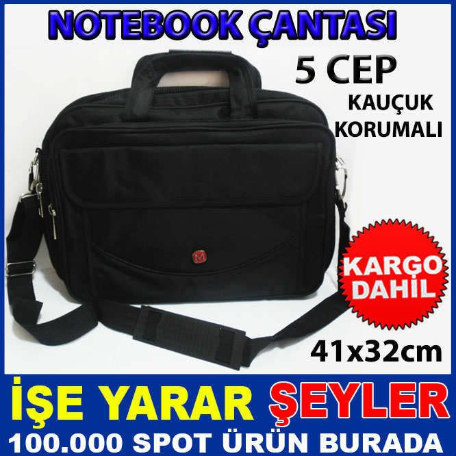 KAUÇUK KORUMALI  SADE RAHAT NOTEBOOK ÇANTASI KD