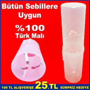 URVE Plastik ve Karton Bardaklara Uyumlu Sebil Bardaklığı Bütün Sebillere Uygun Cup Dispenser -2
