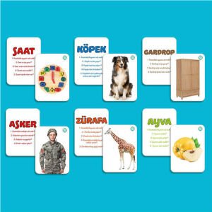 150 Parça Eğitici, Öğretici ve Zeka Geliştirici Kavram Kartları - Bilmeceli Zeka Kartları