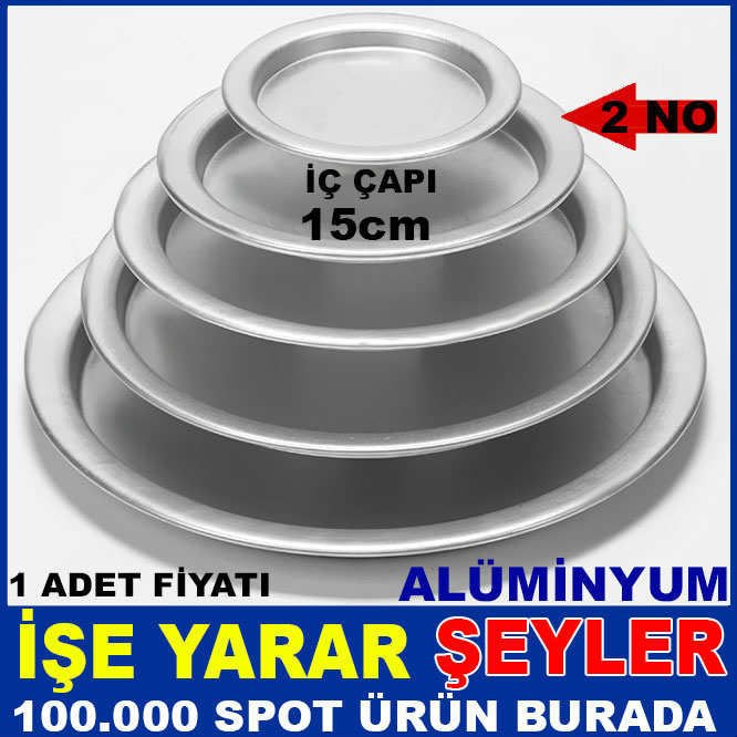 2 KİŞİLİK 15cm ALÜMİNYUM TABAK KÜNEFE TEPSİSİ