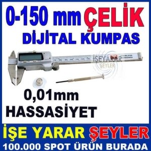 Dijital Kumpas 0-150 MM PROFESYONEL ÇELİK DİJİTAL KUMPAS