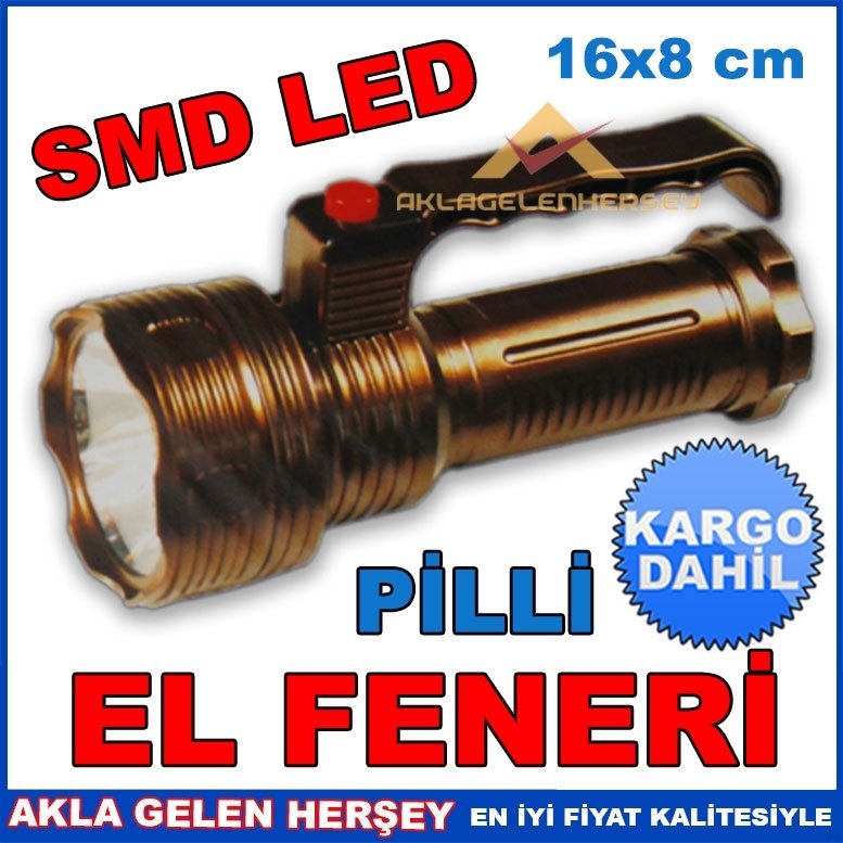 kargo dahil YÜKSEK IŞIK VE TASARRUF, PİLLİ SMD LED EL FENERİ
