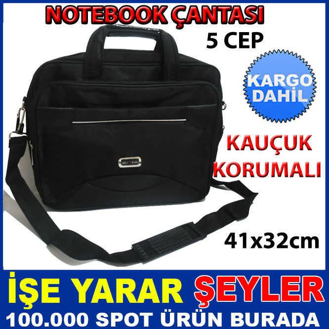 KAUÇUK KORUMALI KULLANIŞLI NOTEBOOK ÇANTASI KD