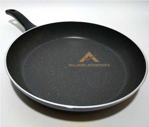 1.KALİTE 30cm DÖKÜM KIZARTMA TAVASI EZME ALÜMİNYUMDAN ÜRETİM İÇ ve DIŞ YÜZEYİ GRANİT KAPLAMA abn34