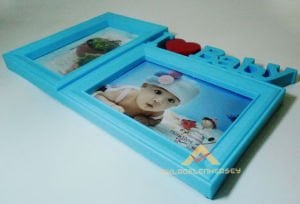 BEBEKLER İÇİN YATAY VE DİKEY MAVİ-PEMBE ÇERÇEVE