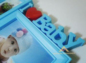 BEBEKLER İÇİN YATAY VE DİKEY MAVİ-PEMBE ÇERÇEVE