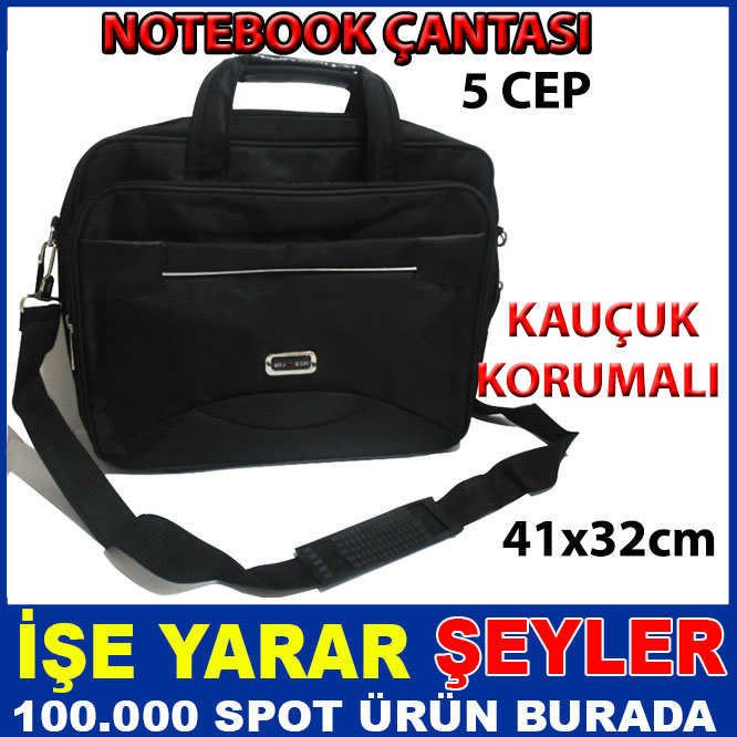 KAUÇUK KORUMALI KULLANIŞLI NOTEBOOK ÇANTASI