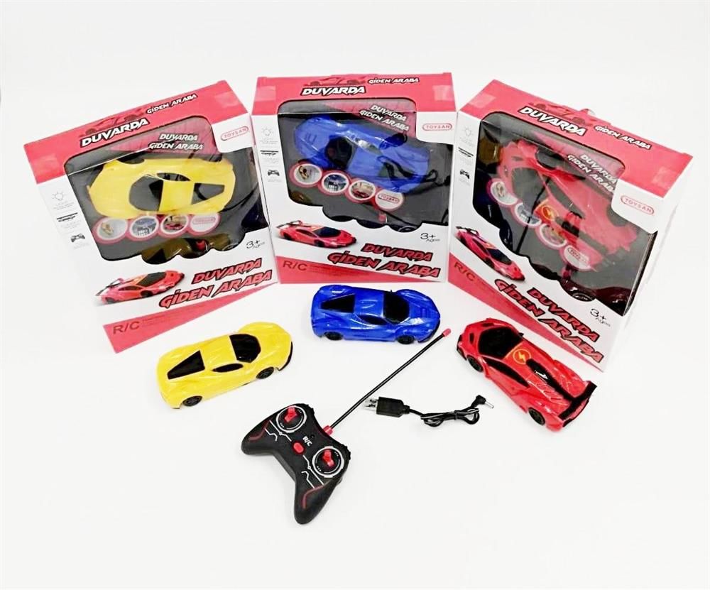 Duvarda Tavanda Giden Araba Kumandalı Araba Şarjlı toy-21