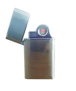 Gümüş Renk  Hunter Lighter Zippo Gazsız USB Kablolu Çakmak