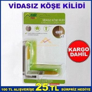 KÖŞELİ DOLAP VE BÜFELER İÇİN MONTAJI KOLAY VİDASIZ KÖŞE KİLİDİ