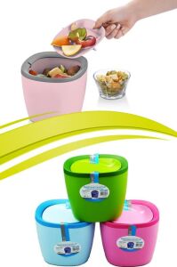 SC4008 Suncook Tezgah Üstü Döner Kapaklı Mini Çöp Kovası