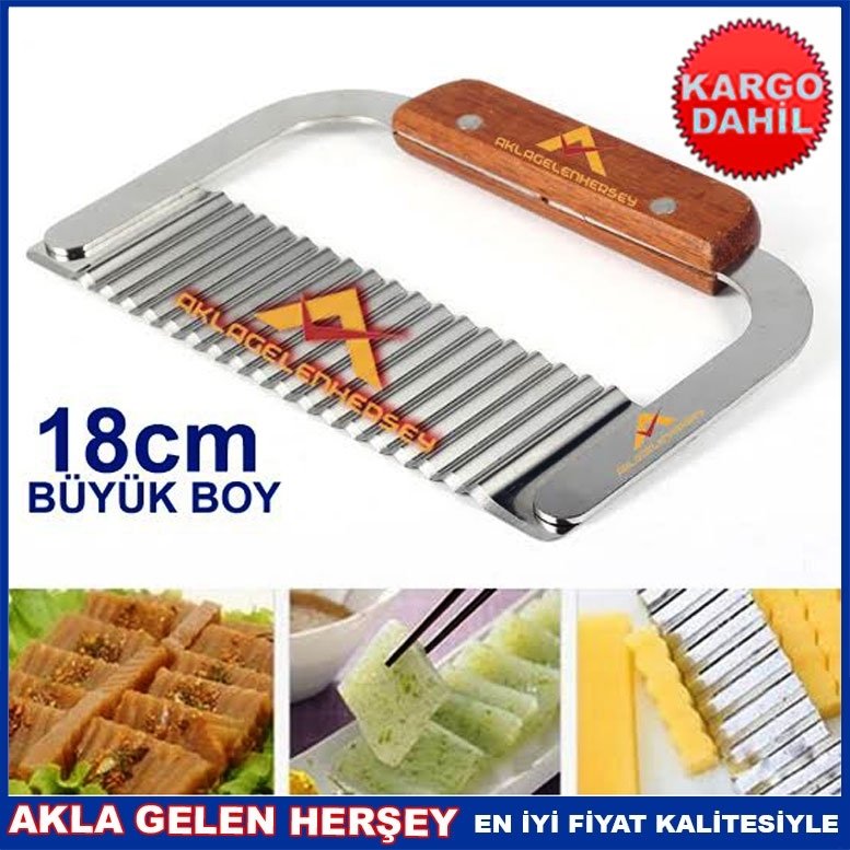 Ücretsiz Kargo BÜYÜK BOY ŞEKİLLİ SEBZE DOĞRAYICI ZİG-ZAG KESİCİ