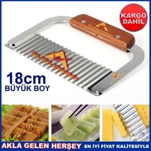 Ücretsiz Kargo BÜYÜK BOY ŞEKİLLİ SEBZE DOĞRAYICI ZİG-ZAG KESİCİ