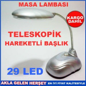 29 LED TELESKOPİK HAREKETLİ BAŞLIK MASA LAMBASI-3