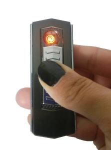 Füme Renk Lighter Gazsız USB Kablolu Rüzgarda Kolay Yanan Çakmak