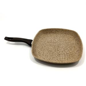 Kare Tipi Granit Kızartma Tavası 28x28cm 1.Kalite Falez Kare Tava 5 Katmanlı Dayanıklı Granit Tava