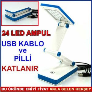 KATLANIR 24 LED AMPULLÜ IŞILDAK MASA LAMBASI