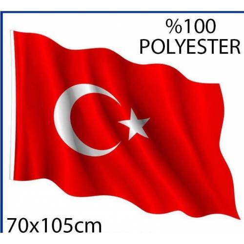 1. KALİTE POLYESTER KUMAŞ TÜRK BAYRAĞI 70x105cm