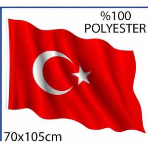 1. KALİTE POLYESTER KUMAŞ TÜRK BAYRAĞI 70x105cm