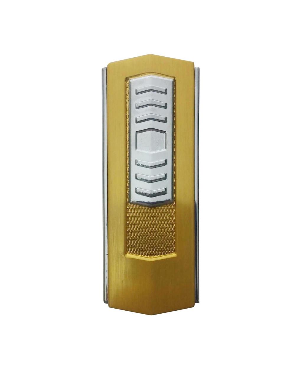 Altın Sarısı Lighter Gazsız USB Kablolu Rüzgarda Yanabilen Çakmak