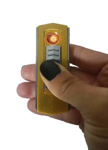 Altın Sarısı Lighter Gazsız USB Kablolu Rüzgarda Yanabilen Çakmak