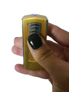 Altın Sarısı Lighter Gazsız USB Kablolu Rüzgarda Yanabilen Çakmak