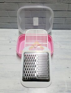 1Litre Midi Saklama Kabı Rendeli Hava Almaz Vakum Korumalı Mikrodalga Buzluk İçin Saklama Kabı