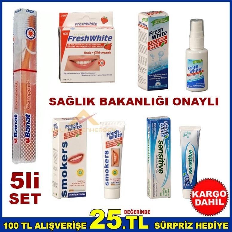 5li SET DİŞ MACUNU ve FIRÇALI AĞIZ BAKIM SETİ