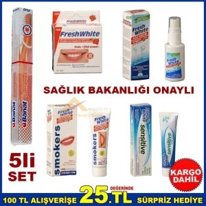 5li SET DİŞ MACUNU ve FIRÇALI AĞIZ BAKIM SETİ