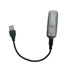 Gümüş Oval Lighter Gazsız USB Kablolu Rüzgarda Yanabilen Çakmak