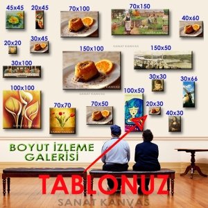 PORTAKAL DİLİMİ&KEK 7 değişen ölçü ORİJİNAL KANVAS TABLO