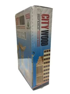 Woodoy City Wood 100 Parça Ahşap Eğitici Bloklar Seti KR101City Wood Hayal Gücü Genişleten Bloklar